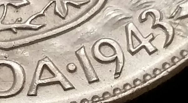 1943-Canadian-50-Cent-3/3-Far